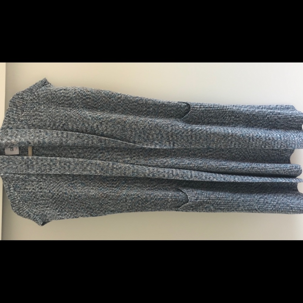 CAbi blue knit duster